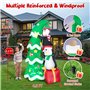 Arbre de Noël Gonflable 7FT avec LED Intégrée - Sapin Coloré pour Intérieur et Extérieur - Décoration Noël Blow Up Yard