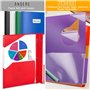 Moorstdel Porte-bloc avec rangement - Porte-bloc A4 avec 12 compartiments et 1 pochette en plastique pour documents - Organiseur