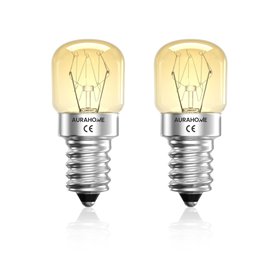 Aurahome Ampoule à Sel E14, Ampoule pour Four 25W, résistante à 300 degrés, 150LM 2400k Ampoule E14 Blanc Chaud pour Réfrigérate Aurahome Ampoule à Sel E14