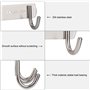 MaoXinTek Porte Manteau Mural, 2pcs Patère à Crochets Murale, Portemanteau Mural en Acier Inoxydable pour Chambre Vestibule Sall