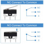 Gebildet 50pcs Charnière Momentané Micro Limite Interrupteurs,NO+NC 1A 125V AC 3Broches Limite SPDT pour Arduino,Équipement Élec