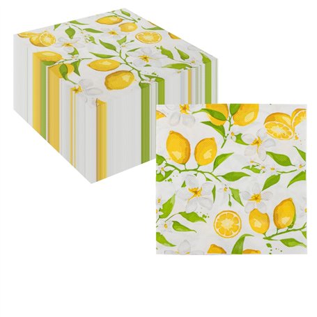 CEILIWEN Lot de 120 serviettes en papier jetables à thème tropical