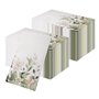 Lot de 100 serviettes jetables en papier eucalyptus avec imprimé verdure - Extra larges - 40 x 33 cm - Pour décoration de fête