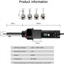 Soudage Pehd Soudure Polyethylene 450W 220V Lcd Réglable dn Chaleur électronique Pistolet à Air Chaud à