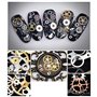 Vasana Lot de 2 boîtes de 200 à 300 pièces Motif mixte ultra fin 3D en métal Steampunk Gears Charms DIY Pendentifs horloge roue 