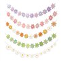 Lot de 5 Bannières de Fête Colorées en Forme de Marguerites