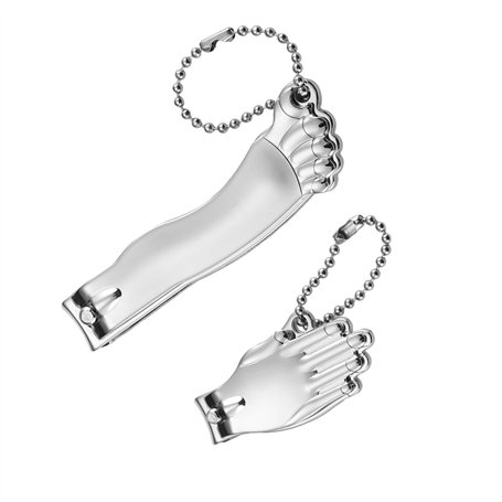 Lot de 2 Coupe-Ongles en Acier Inoxydable