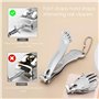 Lot de 2 Coupe-Ongles en Acier Inoxydable,Coupe Ongle Amusant en Forme de Pied et de Main,Nail Clipper pour Ongles Epais,Ongles