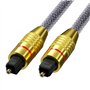 cable optique audio 2m Toslink Cable fibre optique Technologie surround AC3 et DTS Cable coaxial audio Convient aux téléviseurs,