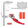 INREPRO 2 Pièces Pince de table à cliquet Pince de serrage à dégagement rapide Serre Joint Rail de Guidage Serre Joint à Levier 