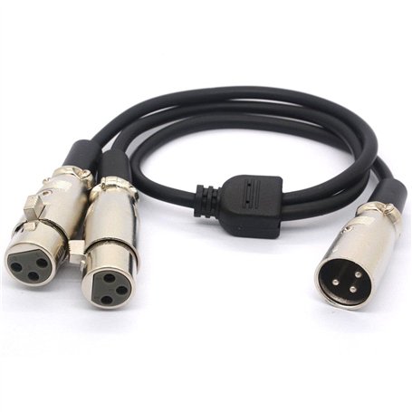 CentBest Câble XLR Y diviseur adaptateur mâle XLR vers double XLR femelle Y