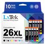LxTek Compatible Cartouches d'encre Remplacement pour Epson 26 26XL pour Expression Premium XP-510 XP-520 XP-600 XP-605 XP-610 X