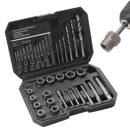 Kit d'extracteur d'écrous 26 pièces : ensemble d'extracteurs de vis