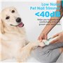 Czemo Professionnel Lime a Ongle Electrique Chien, Rechargeable Lime à Ongles pour Chien à Portable Silencieux, 2 Vitesses, Soin