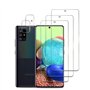 [5 Pièces] 3 Pièces Verre Trempé pour Samsung Galaxy A71 avec 2 Pièces Caméra Arrière Protecteur