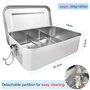 Nutabevr 1400ml Boite Alimentaire à Compartiments Inox Sans BPA & Sans Plastique, Durable et éCologique Boîtes à Bento en Acier 