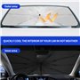Pare Soleil Voiture，Pare Brise de Voiture 360 °Rotation，Pliable Parapluie Pare，Pare Brise Auto Anti-UV，Convient à la Plupart des