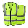 Gilet de sécurité réfléchissant haute visibilité avec poches zippées sur le devant - Conforme aux normes ANSI/ISEA