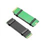 Futheda Dissipateur Thermique en Aluminium avec ailettes Thermiques en Silicone pour NVME NGFF M.2 2280 PCIE SSD DIY Ordinateur 