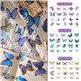 JIEYUCHU 120 Pièces Autocollants Papillon, Papillon Stickers Transparent, Autocollant Holographique Étanche pour Téléphone Porta