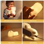 Foydream Veilleuse Bébé, Lampe de Chevet Silicone, Veilleuse Enfant Rechargeable avec 4 Modes D'éclairage Pour Enfants Adulte Ch