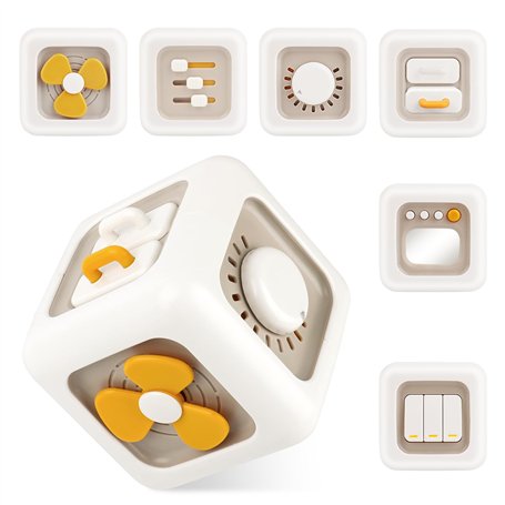 LWMTT Jouet Bébé 1 an Cube d'Activité 6 en 1 Montessori pour Garçons et Filles