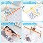40 pochettes de documents A4, 10 couleurs, pochette de documents en maille imperméable pour fichier, cosmétique, fournitures de 