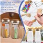 QINERSAW 12 PCS Mini Pot en Verre avec Bouchon Liege 10 * 5cm Mini Bocaux en Verre 100ml Pot de Faveur en Verre Petite Fiole en 
