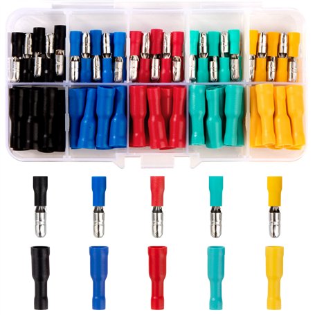 Cosse Electrique Connecteur Connecteurs Électriques pour Voiture Cosse a Sertir Ronde Isolé Bornes pour Câblage Électrique et Au