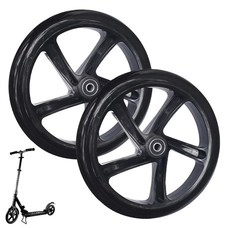 Lot de 2 roues de rechange pour scooter 200 mm avec roulement ABEC-9