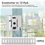 Lot de 12 chiffons de rechange pour robot de nettoyage de fenêtre Ecovacs Winbot W1 / W1 Pro / W2 / W2 Omni - Tampon de nettoyag