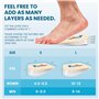 Talonnette Silicone Hauteur Réglable - Coussinets de Talon Pour Chaussures, Talonnette Tendon D'achille, Semelle en Gel pour Épi