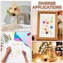 EUIEUT 100PCS Embellissements en Bois Naturel pour Scrapbooking - Embellissements Bois Mixte Tranches Animaux et Fleurs - DIY po