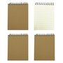 JOYISEN Lot de 4 carnets de notes lignés A6 - Petit bloc-notes à spirale - Beige - 80 feuilles/160 pages - Pour le bureau et l'é