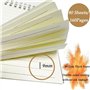 JOYISEN Lot de 4 carnets de notes lignés A6 - Petit bloc-notes à spirale - Beige - 80 feuilles/160 pages - Pour le bureau et l'é