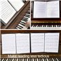 6 Pages Dossier de Rangeme+40 Pages Dossier de Musique Noir A4 Sonwaha Porte Partition Chorale Partition de Piano Se Déplier Cla