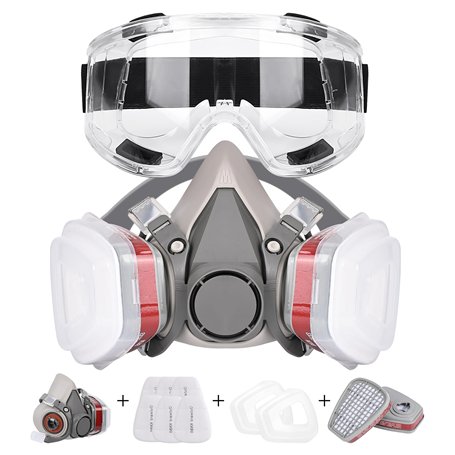 Masque Anti Poussiere avec Filtres et Lunettes de Protection
