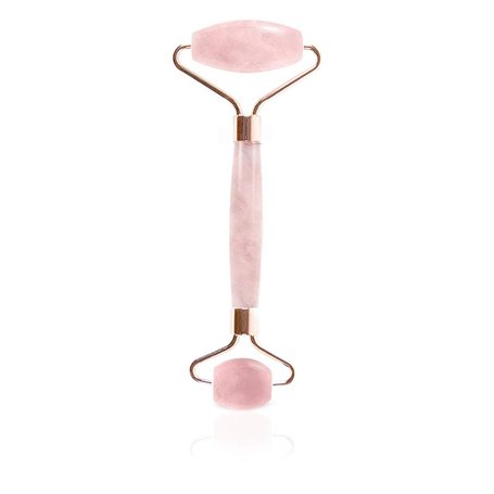 ANCLLO Rose Quartz Facial Roller Meilleur rouleau de visage et outil de soin de la peau pour le massage du visage Rouleau de vis
