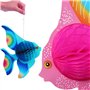 6 Pièces Décoratif Poissons Tropicaux, Poissons Tropicaux Papier d'abeille Poissons Papier Suspendus, Créatures Marines Décorati