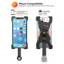 Grefay Support Téléphone Moto 360° Rotation Anti-Vibrations Support Smartphone Moto Antirouille Support Telephone Scooter Retro