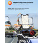Grefay Support Téléphone Moto 360° Rotation Anti-Vibrations Support Smartphone Moto Antirouille Support Telephone Scooter Retro