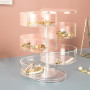 Boîte à Bijoux Rotatif, Petite Boîte à Bijoux Transparente Avec Couvercle, Boîte De Rangement Pour Bijoux, 5 Niveaux Boîte pour