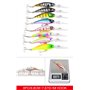 CHSEEO Kit de Leurres de Pêche 43PCS - Appâts, Boîte d'Accessoires, Poissons-nateurs, Spinnerbaits, Crankbait, Crochets pour l'E