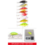 CHSEEO Kit de Leurres de Pêche 43PCS - Appâts, Boîte d'Accessoires, Poissons-nateurs, Spinnerbaits, Crankbait, Crochets pour l'E
