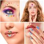 Strass Autocollants,1200 Strass Auto-Adhésifs Strass Autocollant Diamant Gem Cristal Acrylique pour DIY Décoration Arts et Artis