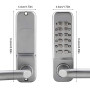 1-11 Chiffres Clavier Serrure De Porte Bouton Poussoir Serrure CodéE Pas De Puissance Combinaison Clé Bouton Serrure En Alliage