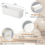 Moguxb Petites Boîtes de Rangement en Plastique 12 Pièces Blanc Panier de Rangement en Plastique avec Poignées Boîtes de Rangeme
