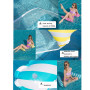 Matelas Gonflable Piscine, Jouets Piscine Hamac Eau Adulte, 4 en 1 Jouets Piscine Gonflable Eau Hamac Eau Matelas à Air pour Adu