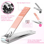 Set de manicure Femmes Coupe ongles Ensemble Kit d'ongles voyage Kits de pédicure de manicure Kit professionnel Cadeau de soins
