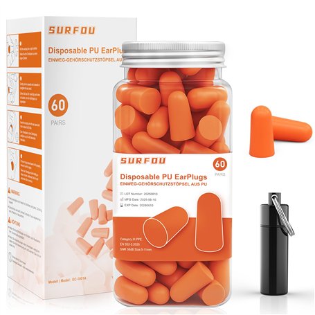 SURFOU Bouchon D'oreille pour Dormir 60 paires